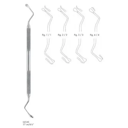 Bone Curette, Lucas, Fig. 1/1, 17 cm