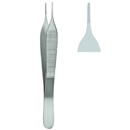 Tissue Forceps, Adson, 1x2 Teeth,12 cm