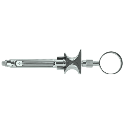 Cartridge Syringe, with Aspiration, single Ring,1.8ml Metreic Thread,Arrow Piston
