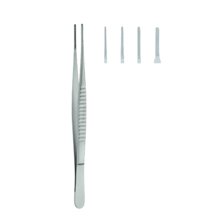 Atraumatic Tissue Forceps, De Bakery, Fig. 2, 2.0mm, 16 cm