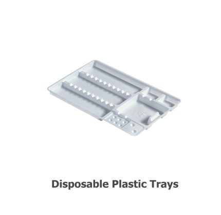 DISPOSABLE  PLASTIC TRAYS (100PCS)